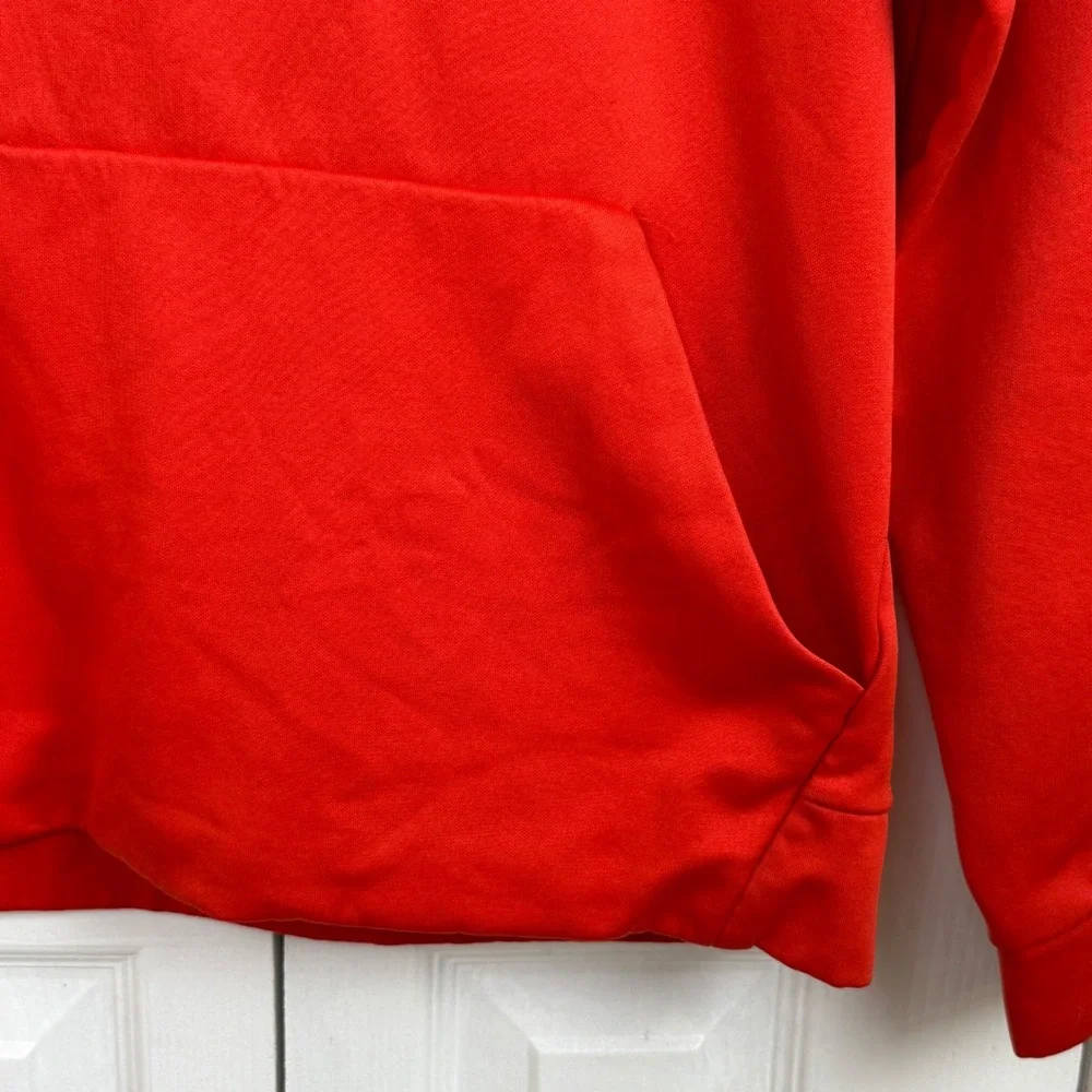 Nike Dri-FIT Swoosh Hoodie Pullover Sweatshirt Mens Size S Red‎ Black